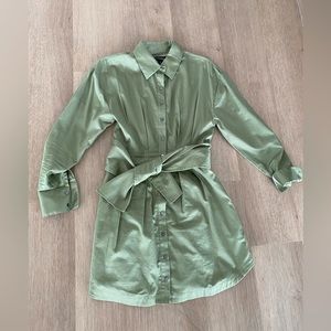 Intermix Cotton Dress in Khaki.